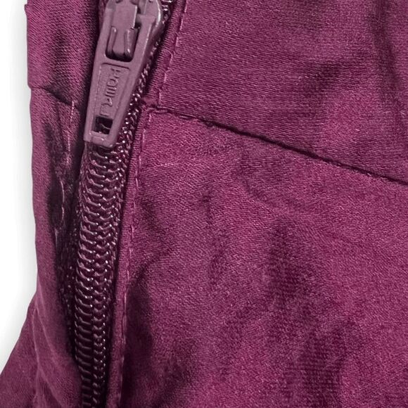 H&M Ruffle Mini Skirt Purple Satin Size 2 - Picture 3 of 8